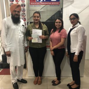 Miss. Dhanveer Kaur Canada Study Visa